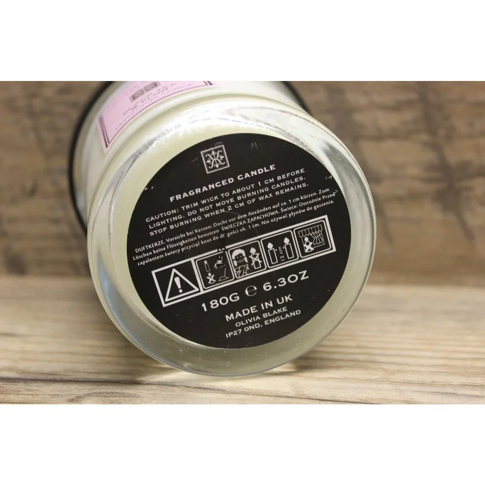Olivia Blake‎ London black tea and plum fragranced single wick candle